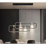 Zr Aydınlatma Siyah 4000k Işık Rengi, Kumandalı 2*80CM LED Lamba, Sarkıt Avize, Modern Aydınlatma, Masa Üzeri