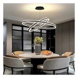 Zr Aydınlatma Siyah 4000k Işık Rengi, Kumandalı Ø80-60CM Çember LED Lamba,yuvarlak Sarkıt Avize,modern Aydınlatma
