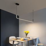 Zr Aydınlatma Siyah 6500K U 100CM LED Lamba,yay Sarkıt Avize,modern Aydınlatma,dekoratif