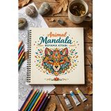 Z&R CRAFT Animal Mandala 1 - Hayvanlar Mandala Boyama Kitabı - 21x21 - Spiralli