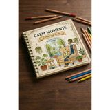 Z&R CRAFT CALM MOMENTS - SAKİN ANLAR BOYAMA KİTABI - 35 YAPRAK - KALIN SAYFALAR 21X21 - TEL SPİRALLİ