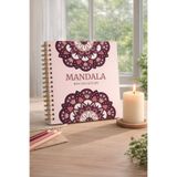 Z&R CRAFT Mandala Boyama Kitabı/Mandala Coloring Book–25 Görsel-21x21 ,Spiralli, Stres Azaltıcı