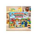 Z&R CRAFT Meslekleri Öğreniyorum Eğitici Boyama Kitabı | 20 Meslek | 120 Gr Boya Geçirmez Kağıt.