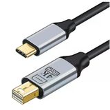 Zr126 Siyah Type-C Mini Dp Çevirici Kablo 1,8 M