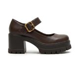 ZRİN-1006 Premium Kahverengi Günlük Yüksek Topuklu Platform Loafer
