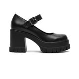 ZRİN-1006 Premium Siyah Günlük Yüksek Topuklu Platform Loafer