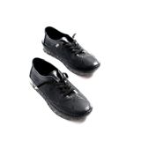 ZRİN-365 Siyah Desenli Hakiki Deri Tam Ortopedik Comfort Spor Babet