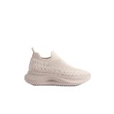 ZRİN-707 Bej Triko Faillant Taban Slip-On Taşlı Kadın Spor Ayakkabı