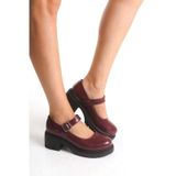 ZRİN-708 Premium Bordo Kırışık Rugan Ortopedik Yüksek Tabanlı Loafer