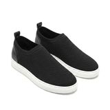 ZRK-X106 Premium Rahat Slip-On Bağcıksız Nefes Alan Triko Erkek Ayakkabı Siyah Beyaz