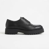 ZRK-XKX6 Premium Kalın Taban Siyah Bağcıklı Günlük Unisex Oxford Ayakkabı