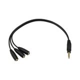 Zrv 5+1 Ses Sistemi Kablosu 3X3.5Mm Dişi To1X 3.5Mm Erkek Ses Kab