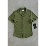zs zaos fashion erkek kısa kol dar kesim desenli dokulu yazlık gömlek % 100 pamuk nefes alan kaliteli basic tişört