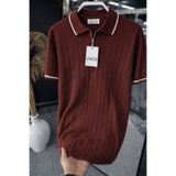 zs zaos fashion erkek poloyaka ferkıarlı kısa kol triko tişört rahat kaliteli esnek t-shirt