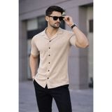 zs zaos fashion kısa kol waffle gömlek pamuklu rahat slimfit kalıp dar kesim yazlık t-shirt
