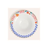 Zsa Zsa Zsu Lublın Porselen Makarna Tabağı 30X30X6.5 cm Mavi-Turuncu