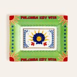 Zsa Zsa Zsu Shekou Renkli Porselen Dekoratif Tepsi 20X16X2.5 cm