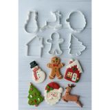 zscraft 6'lı Christmas Kurabiye Kalıbı Noel Baba Kardan Adam Yılbaşı Ağacı Geyiği Ev Adam Ginger