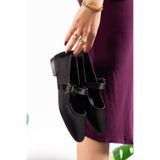 ZSHOES Kadın Baretli Saten Desenli Ortopedik Babet {41/42/43 Özel Büyük Numara Dahil/İthal Malzeme}