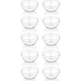 Ztf Global Trade 10 Adet 250 ml Kırılmaz , Cam Gibi Şeffaf Polikarbon Plastik Sosluk, Reçellik, Meze ve Tatlı Servis Kabı,mini Kase ,ev ve Restoran Için .