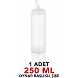 ZTF GLOBAL TRADE 180 Derece Dönebilen Oynar Başlıklı Fişek Uçlu Sosluk,yağlık,sos Şişesi,sos Kabı,ketçap Şişesi,mayonez Şişesi,hardal Şişesi,yağ Şişesi,sos Kabı,saklama Kabı - Şeffaf - 250 ml