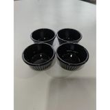 Ztf Global Trade 4 Adet 35 ml Plastik Mini Sos Kabı,sosluk,ketçaplık,reçellik,ballık,bal Kasesi,lokumluk,mayonezlik,sos Şişesi,yağlık,kuruyemiş Kasesi,kuruyemişlik - Siyah