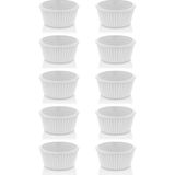 Ztf Global Trade Gastroplast 10 Adet Kırılmaz Sosluk – Kahvaltılık, Reçellik, Meze ve Tatlı Servisi Için Isıya Dayanıklı Mini Servis Kasesi - Ev ve Restoran Kullanımına Özel - Beyaz - 120 ml