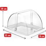 Ztf Global Trade Gastroplast ,kırılmaz , Ultra Hafif ,şeffaf , Polikarbon Plastik Fanus ve Tepsi Setleri .otel ,pastane,kafe,ev ve Restoranlar Için. - 32 cm X 265 cm GFM12