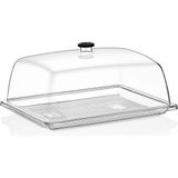 Ztf Global Trade Gastroplast ,kırılmaz , Ultra Hafif ,şeffaf , Polikarbon Plastik Fanus ve Tepsi Setleri .otel ,pastane,kafe,ev ve Restoranlar Için. - 325 mm X 265 mm
