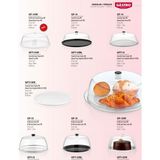 Ztf Global Trade Gastroplast ,kırılmaz , Ultra Hafif ,şeffaf , Polikarbon Plastik Fanus ve Tepsi Setleri .otel ,pastane,kafe,ev ve Restoranlar Için. - Beyaz - 30 cm