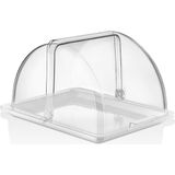 Ztf Global Trade Gastroplast ,kırılmaz , Ultra Hafif ,şeffaf , Polikarbon Plastik Fanus ve Tepsi Setleri .otel ,pastane,kafe,ev ve Restoranlar Için. - Beyaz - 32 cm X 265 cm GFM12