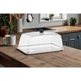 Ztf Global Trade Gastroplast ,kırılmaz , Ultra Hafif ,şeffaf , Polikarbon Plastik Fanus ve Tepsi Setleri .otel ,pastane,kafe,ev ve Restoranlar Için. - Beyaz - 325 mm X 176 mm