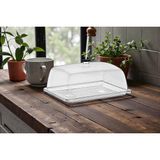 Ztf Global Trade Gastroplast ,kırılmaz , Ultra Hafif ,şeffaf , Polikarbon Plastik Fanus ve Tepsi Setleri .otel ,pastane,kafe,ev ve Restoranlar Için. - Beyaz - 325 mm X 265 mm