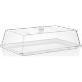 Ztf Global Trade Gastroplast ,kırılmaz , Ultra Hafif ,şeffaf , Polikarbon Plastik Fanus ve Tepsi Setleri .otel ,pastane,kafe,ev ve Restoranlar Için. - Beyaz - 410 mm X 260 mm