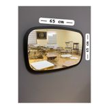 ZTM KONSEPT Ayna Kare Oval Siyah 45x65 Cm Antre Hol Dresuar Koridor Salon Banyo Wc Makyaj