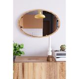 Ztm Konsept Duvar Aynası 70X52 cm Oval Antre Hol Koridor Salon Mutfak Banyo Wc Makyaj - Atlantik Çam