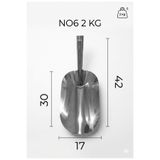 ztm ztm home Paslanmaz Şaşula Büyük boy , Bakliyat ,erzak ,kuruyemiş Küreği 17x42 Cm 2000 gr
