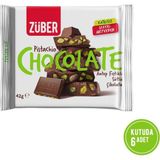 Züber 42 gr Antep Fıstıklı Sütlü Çikolata (6 adet)