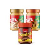 Züber Fıstık Ezmesi Seti, Peanutzilla, Orijinal ve%100 Fıstık Ezmesi Çeşitleri, 3'lü Paket