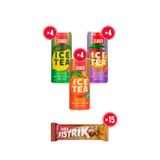 Züber Ice Tea Soğuk Çay 250ml x 12 Adet (Limon, Şeftali, Tropik) + Fıstrık Yer Fıstıklı Bar 30g x 15 Adet
