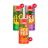 Züber Ice Tea Soğuk Çay Deneme Paketi 250ml x 12 Adet (Limon, Şeftali, Tropik)