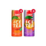 Züber Ice Tea Tropik & Şeftali Soğuk Çay 250ml x 12 Adet