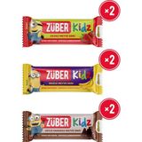 Züber Kidz Meyve Bar 150 gr Tanışma Paketi İçinde Çilekli, Muzlu ve Sütlü Kakaolu Lezzetler
