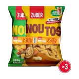 Züber Noutos %100 Yer Fıstığı Ezmeli 55g x 3 Adet + Kajun Baharatlı 55g x 3 Adet Nohut Cipsi - 55 gr