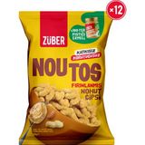 Züber Noutos %100 Yer Fıstığı Ezmeli Fırınlanmış Nohut Cipsi 55g x 12 Adet - 315 gr