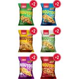 Züber Noutos Karma Paket 55g x 12 Adet (Kajun, Ege, %100 Yer Fıstığı, Yoğurt, Ekşi Krema, Chili) - 315 gr