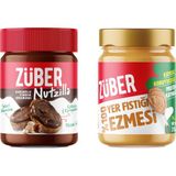 Züber Nutzilla Kakaolu Fındık Kreması 315g + %100 Yer Fıstığı Ezmesi 315g - 315 gr