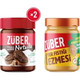 Züber Nutzilla Kakaolu Fındık Kreması 315g x2 + Original Yer Fıstığı Ezmesi (Bal İlaveli) 315g x1 - 945 gr