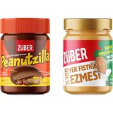 Züber Peanutzilla Kakaolu Yer Fıstığı Kreması 315g + %100 Yer Fıstığı Ezmesi 315g - 630 gr