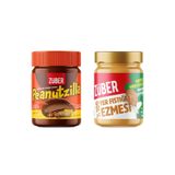 Züber Peanutzilla Kakaolu Yer Fıstığı Kreması 315g + %100 Yer Fıstığı Ezmesi 315g